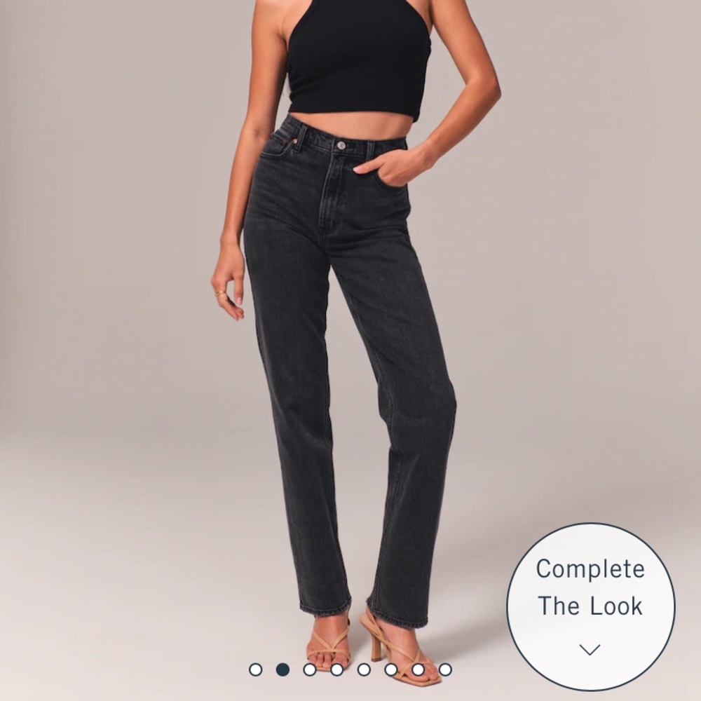 New Without Tags Black 90s Straight Ultra High Rise Jeans Size 28/6XS